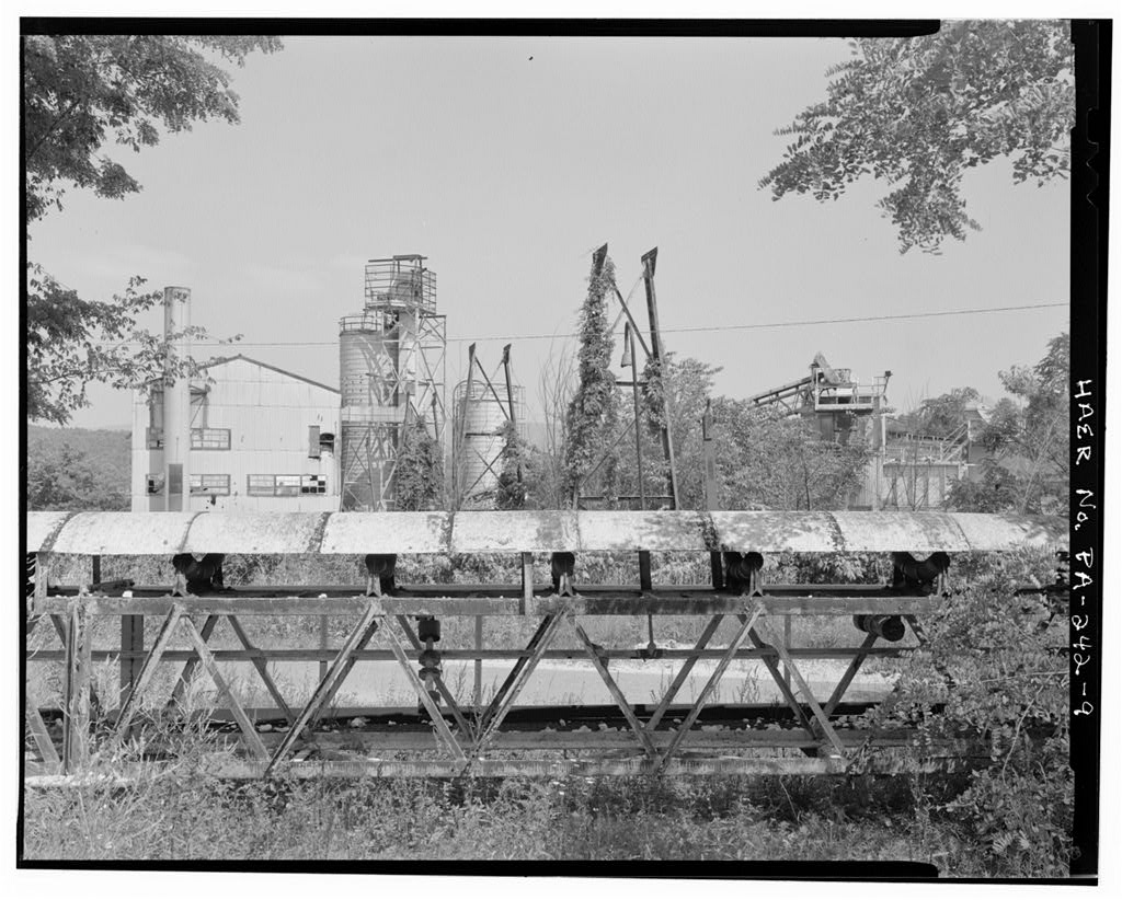 Collapsed overhead conveyor at the Harbison-Walker plant