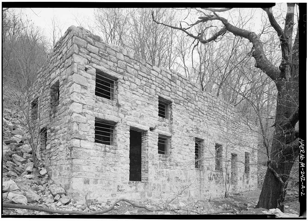 South side and west end of the Harbison-Walker engine repair house