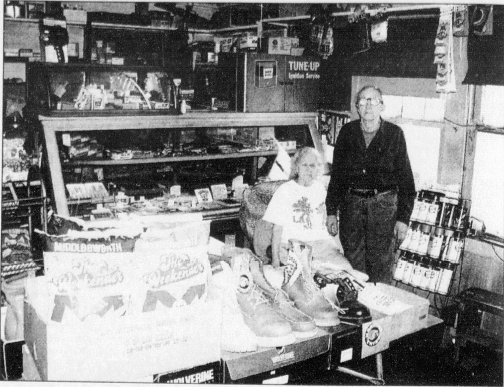 John and Zelda Hancock inside their country store in 2000
