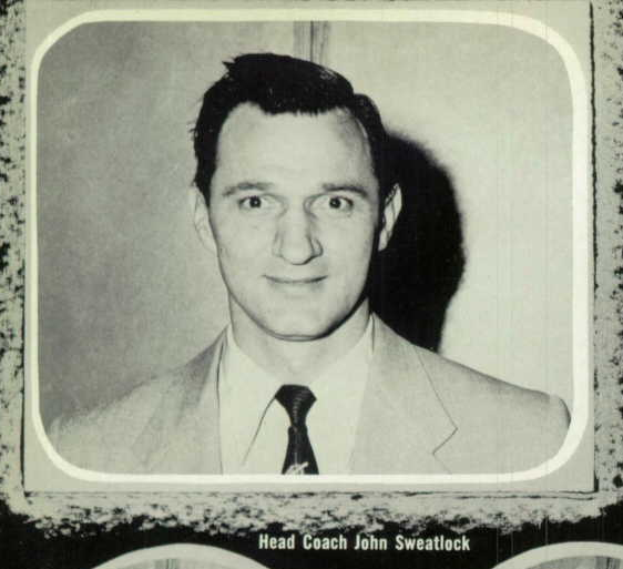 Head Coach John Sweatlock in the 1955 Ramsey High School yearbook